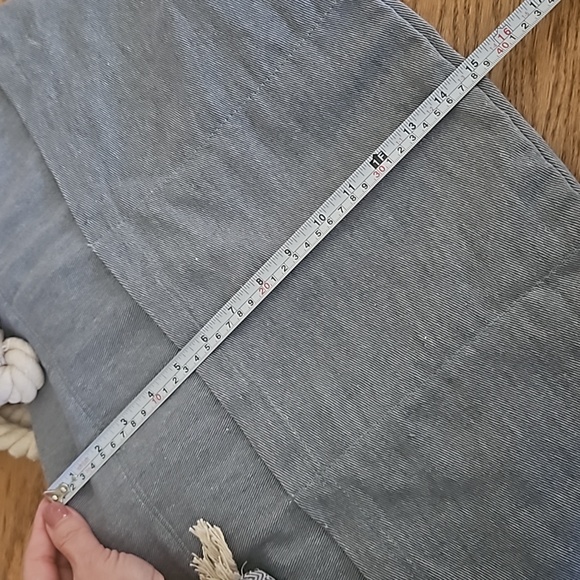 MALIRONI Extra Large Chambray Canvas Zip Top Tote Market Bag Beach Bag 44L - Picture 11 of 13